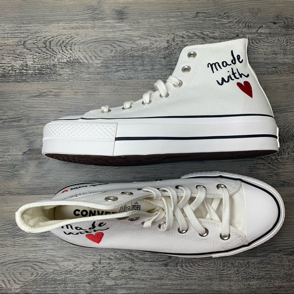 Women’s Converse CTAS Lift High Made With Love Multi Size - Picture 3 of 6